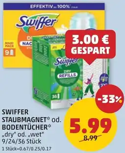 PENNY Swiffer staubmagnet od. bodentücher Angebot