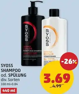 PENNY Syoss shampoo od. spülung Angebot