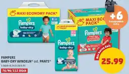 PENNY Pampers baby-dry windeln od. pants Angebot