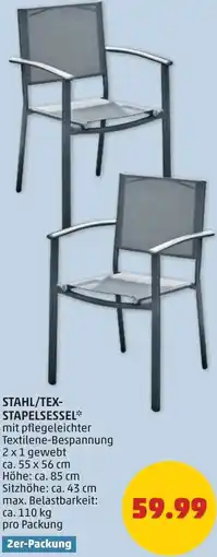 PENNY Stahl/tex- stapelsessel Angebot