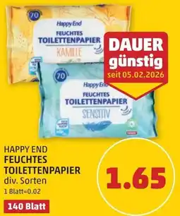 PENNY Happy end feuchtes toilettenpapier Angebot