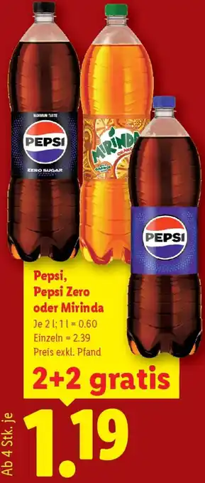 Pepsi, Pepsi Zero oder Mirinda