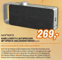 Expert Sonoro OSKAR kabelloser TV-Lautsprecher mit Sprach-/Dialogver- stärker Angebot