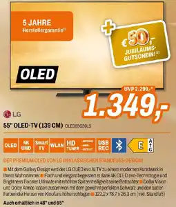 Expert LG OLED55G59LS mit Standfuß Ultra HD HDR OLED-TV 55" (139 cm) Angebot