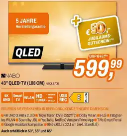 Expert Nabo 43QL8700 Ultra HD HDR 1800 CMP QLED-TV 43" Angebot