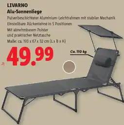 Lidl Livarno Alu-Sonnenliege Angebot