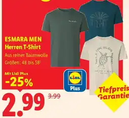 Lidl Esmara men herren t-shirt Angebot