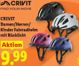 Lidl Crivit Damen/Herren/ Kinder Fahrradhelm mit Rücklicht Angebot