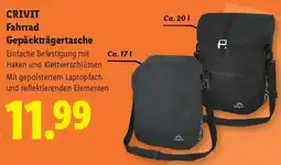 Lidl Crivit fahrrad Gepäckträgertasche Angebot