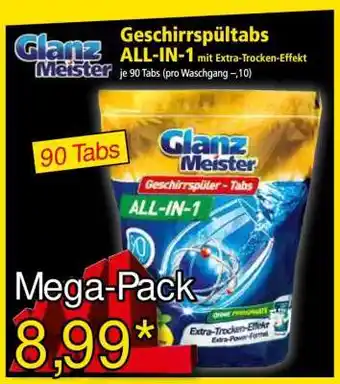 Norma Glanz Meister Geschirrspültabs ALL-IN-1 Angebot
