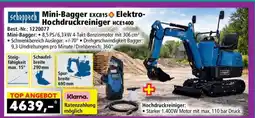 Norma scheppach Mini-Bagger EXC815 + Elektro-Hochdruckreiniger HCE1400 Angebot