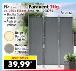 Norma Paravent 3tlg Angebot