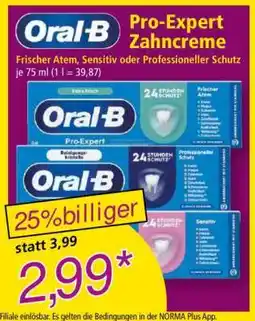 Norma Oral-B Pro-Expert Zahncreme Angebot