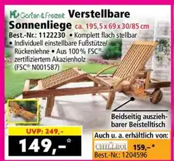 Norma Verstellbare Sonnenliege Angebot
