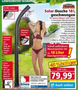 Norma Solar-Dusche 18 l, geschwungen Angebot
