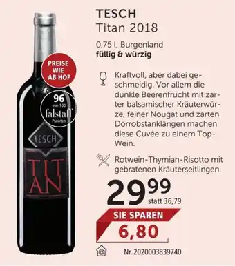 Interspar Tesch Titan 2018 Angebot