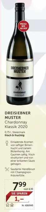 Interspar Dreisiebner Muster Chardonnay Klassik 2020 Angebot