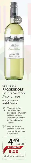 Interspar Schloss Raggendorf Gruner Veltliner Alcohol free Angebot
