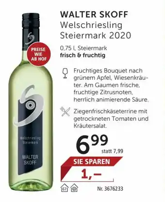 Interspar Walter Skoff Welschriesling Steiermark 2020 Angebot