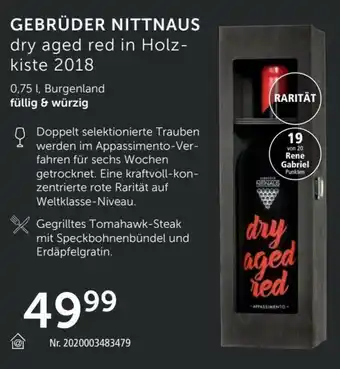 Interspar Gebruder Nittnaus dry aged red in Holzkiste 2018 Angebot