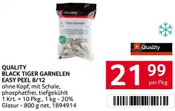 Transgourmet Quality black tiger garnelen easy peel 8/12 Angebot