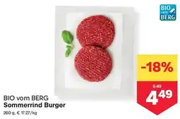 MPreis BIO vom BERG Sommerrind Burger Angebot