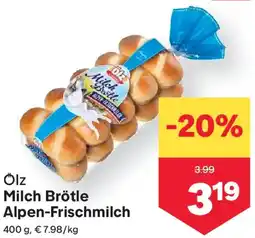 MPreis Milch Brötle Alpen-Frischmilch Angebot