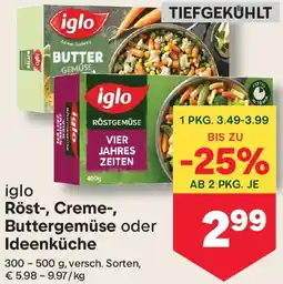 MPreis Iglo Röst-, Creme-, Buttergemüse oder Ideenküche Angebot