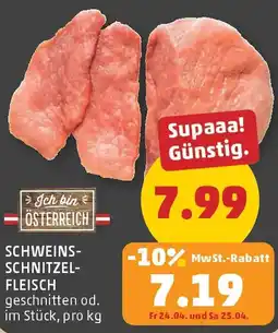 PENNY Schweins- schnitzel-fleisch Angebot
