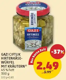 PENNY Gazi ciftlik hirtenkäse- würfel mit kräutern Angebot