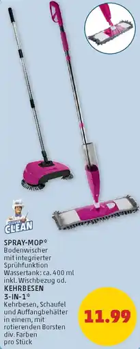 PENNY SPRAY-MOP od. Kehrbesen 3-in-1 Angebot