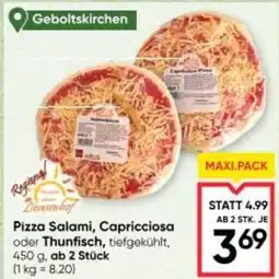 Maximarkt Pizza Salami, Capricciosa oder Thunfisch Angebot