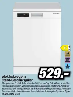Red Zac Elektrabregenz stand-geschirrspüler 60 cm gsa53467w Angebot