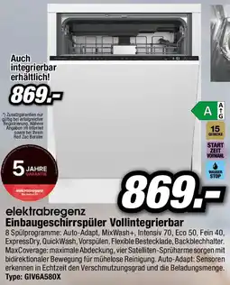 Red Zac Elektrabregenz einbau-geschirrspüler vollintegriert 60 cm giv6a580x vollintegrierbar Angebot