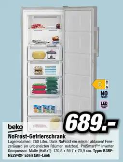 Red Zac Beko Stand-Gefrierschrank B3RFNE294XP edelstahl-Look Angebot
