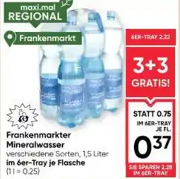 Maximarkt Frankenmarkter Mineralwasser Angebot