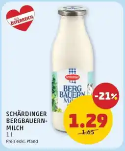 PENNY SCHÄRDINGER BERGBAUERN-MILCH Angebot