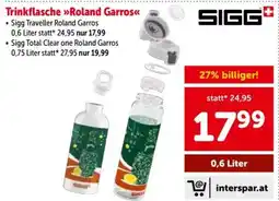 Interspar Trinkflasche roland garros Angebot