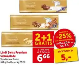 Interspar Lindt swiss premium schokolade Angebot