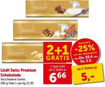 Interspar Lindt swiss premium schokolade Angebot