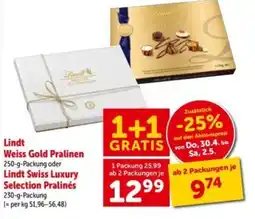 Interspar Lindt weiss gold pralinen Angebot