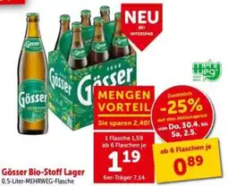 Interspar Gösser Bio-Stoff Lager Angebot