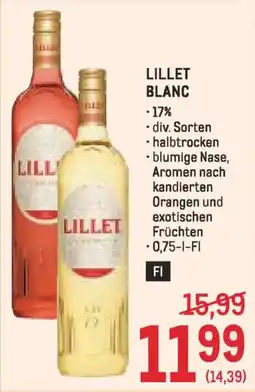 Metro Lillet blanc Angebot