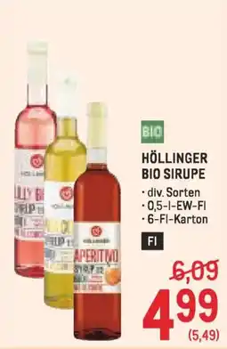 Metro HÖLLINGER BIO SIRUPE Angebot