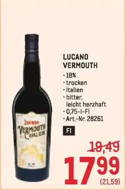 Metro Lucano vermouth Angebot