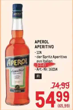 Metro Aperol aperitivo Angebot
