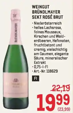Metro Weingut bründlmayer sekt rosé brut Angebot