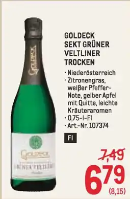 Metro Goldeck sekt grüner veltliner trocken Angebot