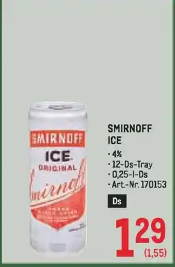 Metro Smirnoff ice Angebot