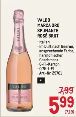 Metro Valdo marca oro spumante rosé brut Angebot